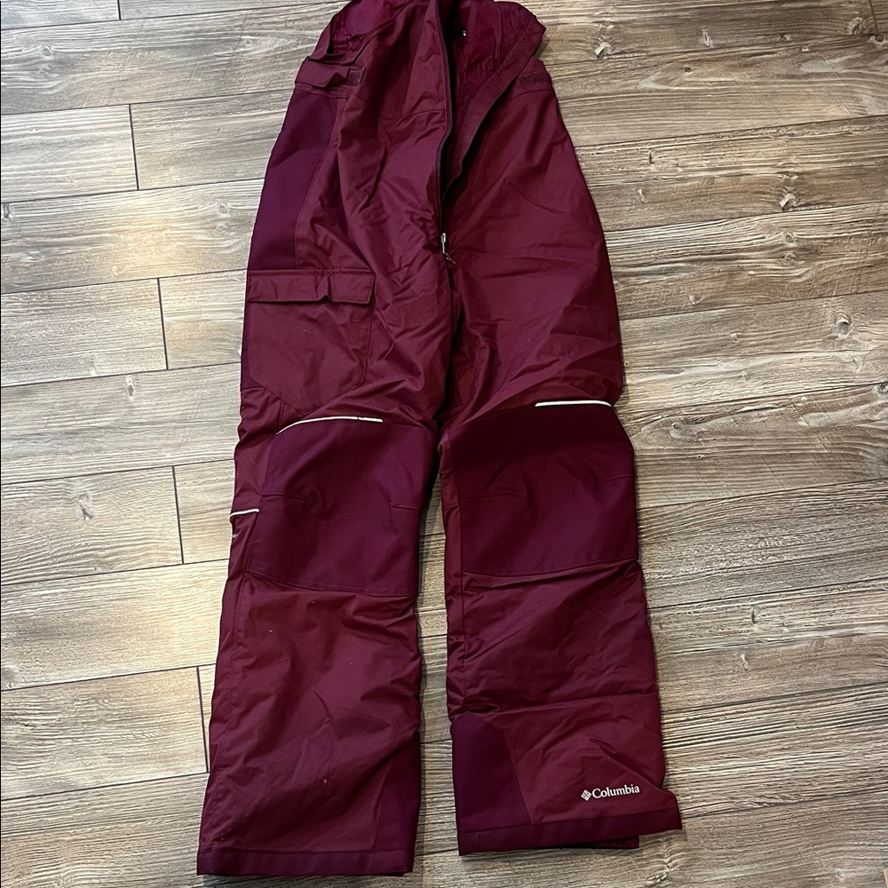 Columbia Dark Red Insulated Snow Pants